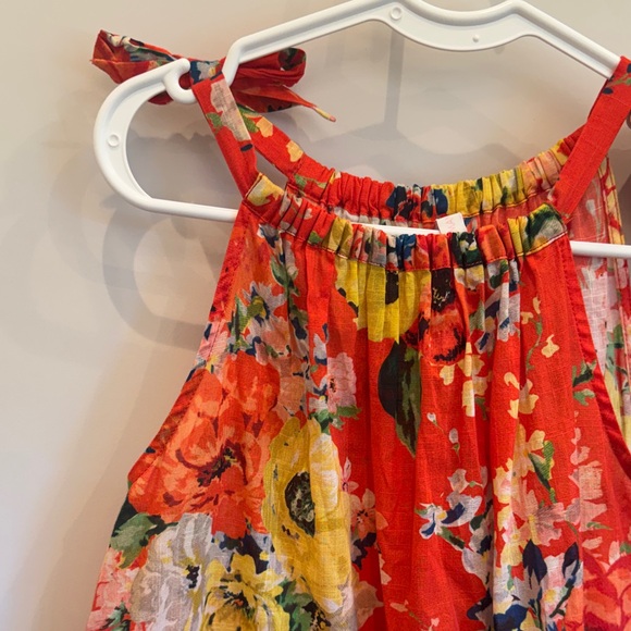 Zimmermann kids red floral alright cotton dress - Picture 4 of 6